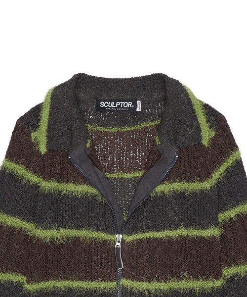 SCULPTOR（スカルプター）の「Mixed Yarn Collared Cardigan/ミックスヤーンカラーカーディガン（カーディガン/ボレロ・レディース・ブラウン/イエロー/ブルー/ミント・MEDIUM/SMALL）」の20枚目の写真