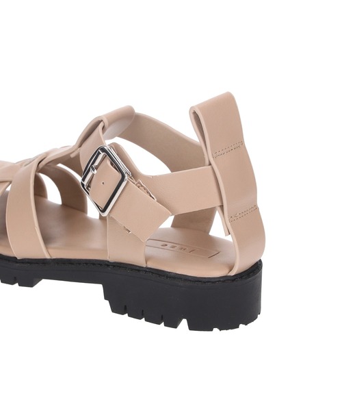 Juze（ジュゼ）の「リサイクルフェイクレザーボリュームソールグルカサンダル【sustainable】（サンダル・レディース・ブラック/ベージュ/オフホワイト・L/S/M）」の12枚目の写真