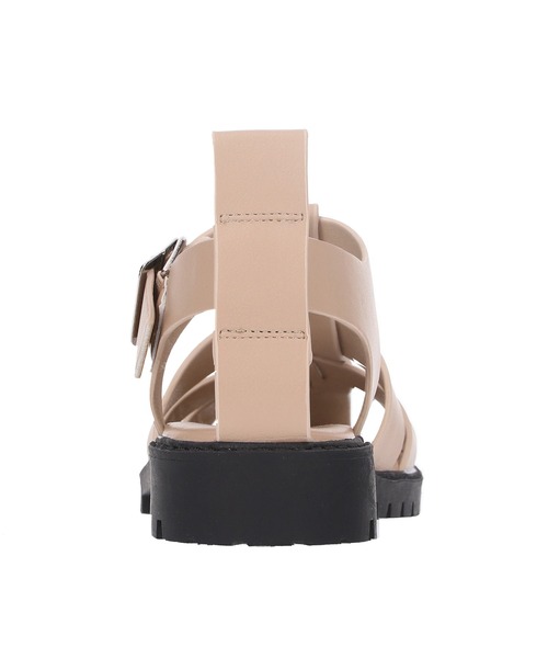 Juze（ジュゼ）の「リサイクルフェイクレザーボリュームソールグルカサンダル【sustainable】（サンダル・レディース・ブラック/ベージュ/オフホワイト・L/S/M）」の15枚目の写真