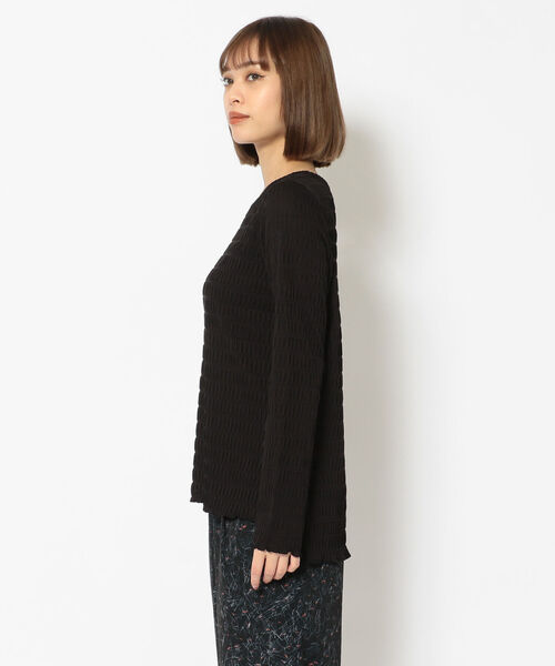 EACH.(イーチ)の「EACH(イーチ)SHEER SLEEVE PULLOVER/シアースリーブプルオーバー(Tシャツ/カットソー・レディース・ホワイト/ブラック・FREE)」の4枚目の写真