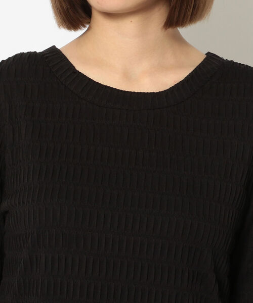 EACH.(イーチ)の「EACH(イーチ)SHEER SLEEVE PULLOVER/シアースリーブプルオーバー(Tシャツ/カットソー・レディース・ホワイト/ブラック・FREE)」の5枚目の写真