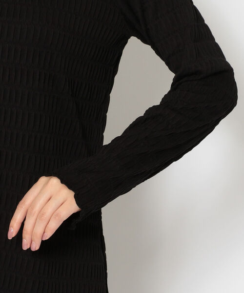 EACH.(イーチ)の「EACH(イーチ)SHEER SLEEVE PULLOVER/シアースリーブプルオーバー(Tシャツ/カットソー・レディース・ホワイト/ブラック・FREE)」の6枚目の写真