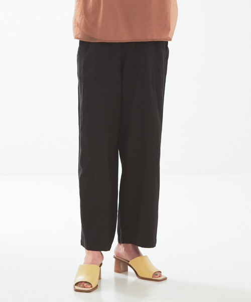 abahouse mavie（アバハウスマヴィ）の「レーヨンリネンイージーベイカーパンツ（その他パンツ・レディース・グリーン/ブラック/ベージュ/ピンク・38/36）」の2枚目の写真
