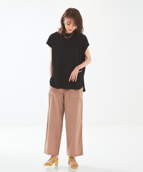 abahouse mavie（アバハウスマヴィ）の「レーヨンリネンイージーベイカーパンツ（その他パンツ・レディース・グリーン/ブラック/ベージュ/ピンク・38/36）」の8枚目の写真