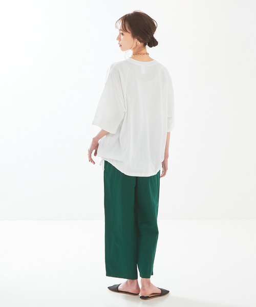 abahouse mavie（アバハウスマヴィ）の「レーヨンリネンイージーベイカーパンツ（その他パンツ・レディース・グリーン/ブラック/ベージュ/ピンク・38/36）」の13枚目の写真