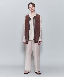 6（ロク）の「＜6(ROKU)＞FAKE SUEDE SHIRT/シャツ ◇（シャツ