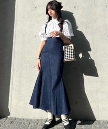 TITTY&CO. | 【TITTY&CO.】ハイウエストデニムマーメイドスカート(デニムスカート)