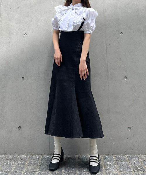 TITTY&CO.（ティティーアンドコー）の「【TITTY&CO.】ハイウエストデニムマーメイドスカート（デニムスカート・レディース・ブラック/インディゴブルー・X-SMALL/FREE）」の19枚目の写真