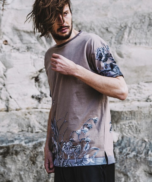 Tシャツ mt7884-Withered flowerﾌﾟﾘﾝﾄC-N-T Tシャツ（Tシャツ/カットソー）｜NO