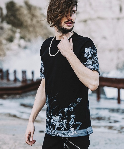 Tシャツ mt7884-Withered flowerﾌﾟﾘﾝﾄC-N-T Tシャツ（Tシャツ/カットソー）｜NO