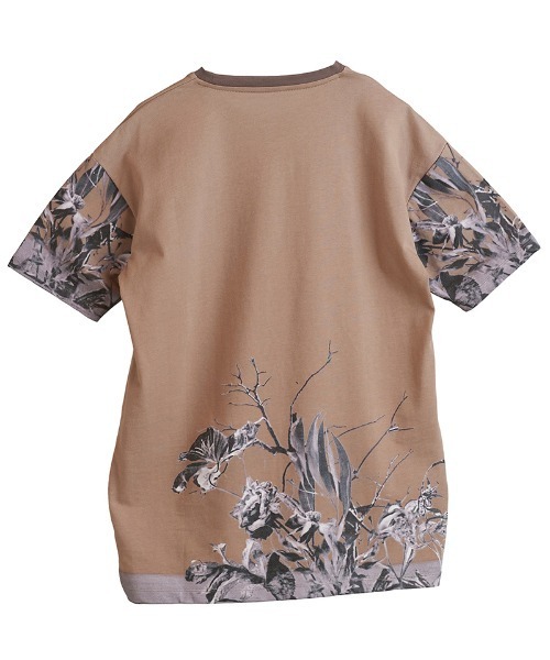 mt7884-Withered flowerﾌﾟﾘﾝﾄC-N-T Tシャツ（Tシャツ/カットソー）｜NO