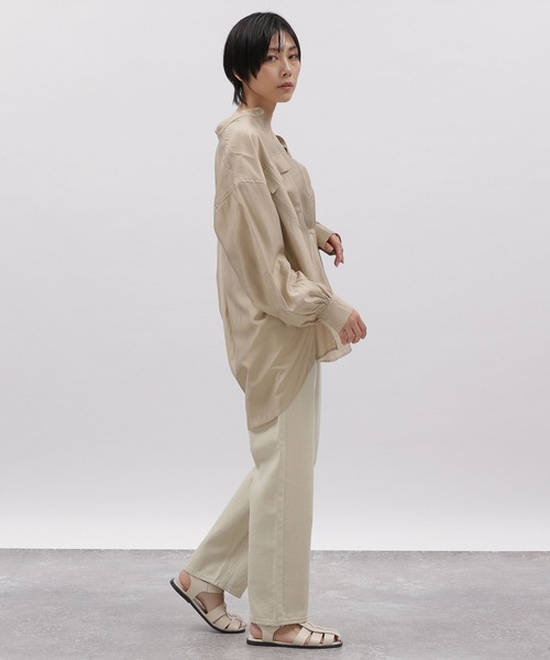 LAKOLE(ラコレ)の「クレープシアー2ポケットシャツ / 275134(シャツ/ブラウス・レディース・オフホワイト/スモーク/バイオレット/ライトベージュ・SMALL/MEDIUM)」の12枚目の写真