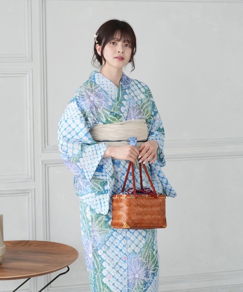 ¨̮⃝ 身丈１５３ 三浦絞り 浴衣 有松絞り yukata ̮⃝ レア 身丈153 モダン 絞り浴衣 有松絞り 三浦絞り yukata