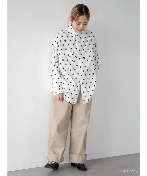 Disney（ディズニー）の「Dotシルエットシャツ/Mickey（シャツ/ブラウス・レディース・アイボリー/ベージュ・FREE）」の17枚目の写真
