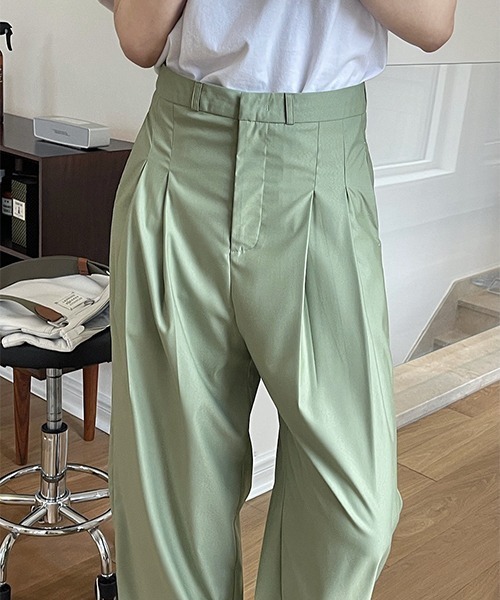 chuclla(チュクラ)の「ツイスト2タック ワイドスラックス je-101 chw22s130(その他パンツ・レディース・ピンク/ライトグリーン・S/M/L)」の8枚目の写真