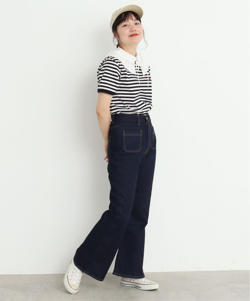 CHILD WOMAN（チャイルドウーマン）の「12ozデニム フレアパンツ（デニムパンツ・レディース・ネイビー/その他・38/36）」の9枚目の写真