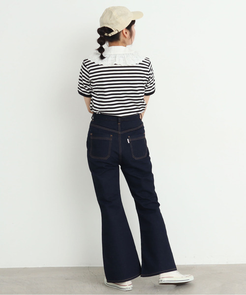 CHILD WOMAN（チャイルドウーマン）の「12ozデニム フレアパンツ（デニムパンツ・レディース・ネイビー/その他・38/36）」の10枚目の写真