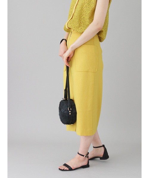 Te chichi CLASSIC（テチチクラシック）の「フロントファスナータイトスカート（スカート・レディース・ベージュ/イエロー・MEDIUM/SMALL）」の11枚目の写真
