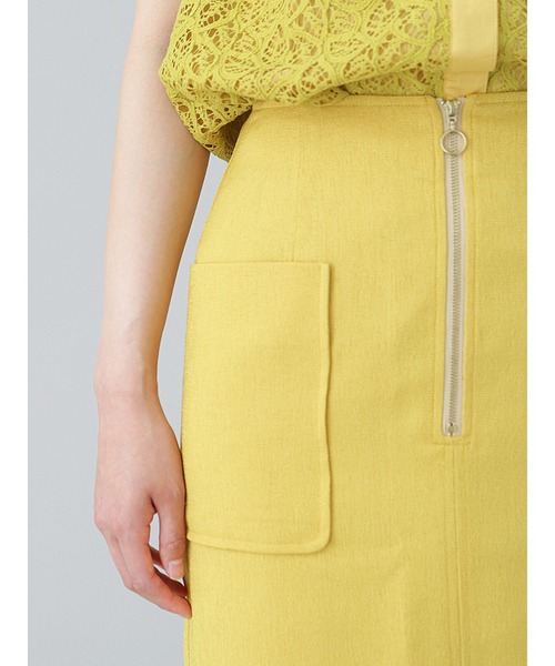 Te chichi CLASSIC（テチチクラシック）の「フロントファスナータイトスカート（スカート・レディース・ベージュ/イエロー・MEDIUM/SMALL）」の14枚目の写真