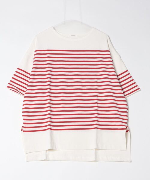 DISCOAT(ディスコート)の「【WEB限定】バスクボーダービッグプルオーバー(Tシャツ/カットソー・レディース・ブラック/ピンク/オレンジ/ブルー/グリーン/レッド/ネイビー/ブラック系その他・FREE)」の7枚目の写真