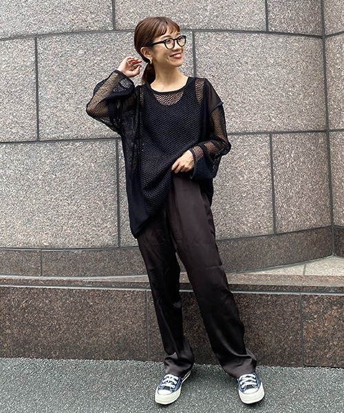 CREDONA(クレドナ)の「マットサテンカラーラフPT(その他パンツ・レディース・ダークブラウン/オリーブ/オレンジ/ブルー/イエロー・FREE)」の2枚目の写真