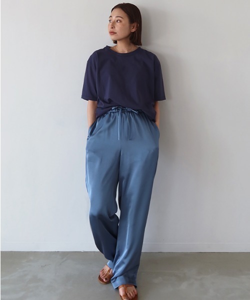 CREDONA(クレドナ)の「マットサテンカラーラフPT(その他パンツ・レディース・ダークブラウン/オリーブ/オレンジ/ブルー/イエロー・FREE)」の15枚目の写真