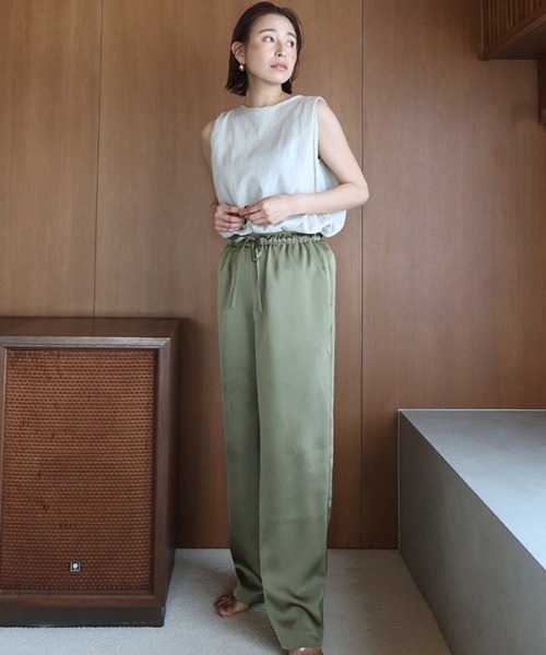 CREDONA(クレドナ)の「マットサテンカラーラフPT(その他パンツ・レディース・ダークブラウン/オリーブ/オレンジ/ブルー/イエロー・FREE)」の17枚目の写真