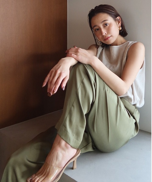 CREDONA(クレドナ)の「マットサテンカラーラフPT(その他パンツ・レディース・ダークブラウン/オリーブ/オレンジ/ブルー/イエロー・FREE)」の19枚目の写真