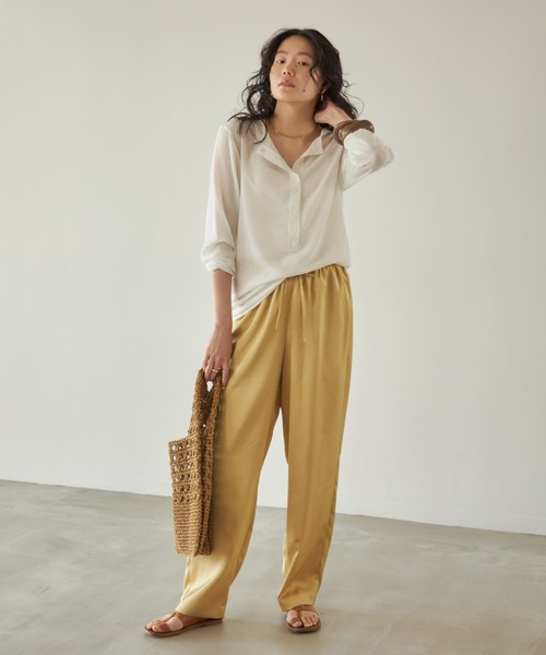 CREDONA(クレドナ)の「マットサテンカラーラフPT(その他パンツ・レディース・ダークブラウン/オリーブ/オレンジ/ブルー/イエロー・FREE)」の20枚目の写真