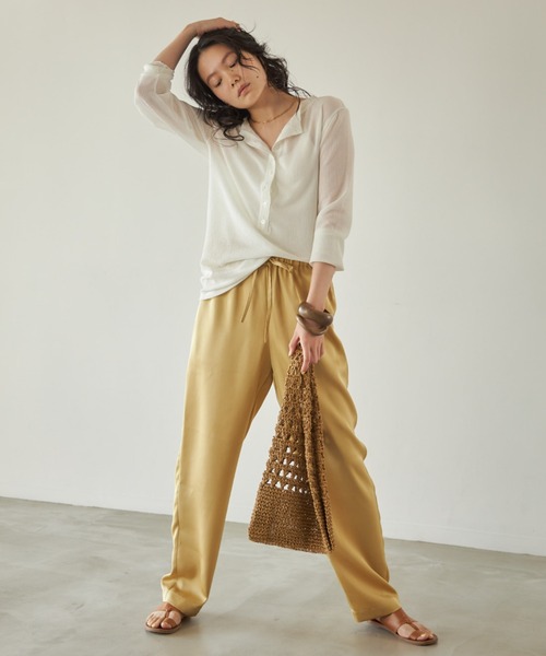 CREDONA(クレドナ)の「マットサテンカラーラフPT(その他パンツ・レディース・ダークブラウン/オリーブ/オレンジ/ブルー/イエロー・FREE)」の21枚目の写真