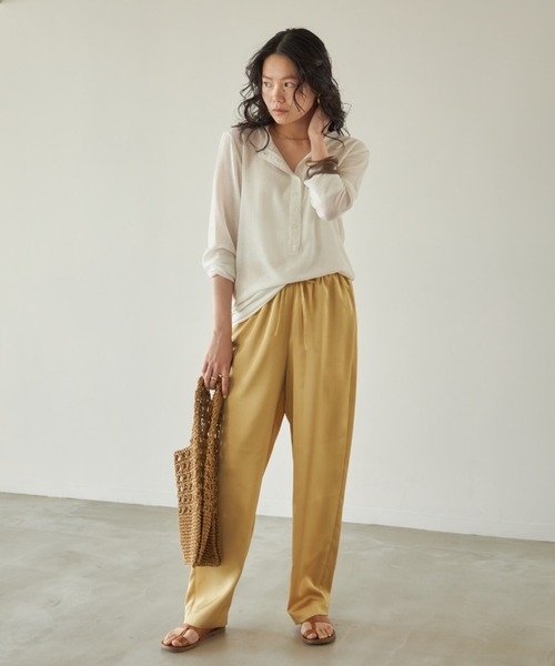 CREDONA(クレドナ)の「マットサテンカラーラフPT(その他パンツ・レディース・ダークブラウン/オリーブ/オレンジ/ブルー/イエロー・FREE)」の22枚目の写真
