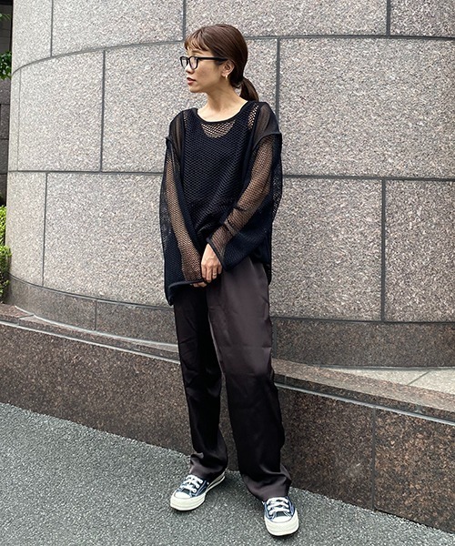 CREDONA(クレドナ)の「マットサテンカラーラフPT(その他パンツ・レディース・ダークブラウン/オリーブ/オレンジ/ブルー/イエロー・FREE)」の6枚目の写真