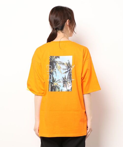 BABYDOLL（ベビードール）の「親子お揃い ネオン ロールアップ Tシャツ 6727A（Tシャツ/カットソー・レディース・ホワイト/オレンジ系9/グリーン系その他7・L/M/XL/S）」の5枚目の写真
