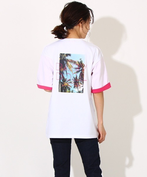 BABYDOLL（ベビードール）の「親子お揃い ネオン ロールアップ Tシャツ 6727A（Tシャツ/カットソー・レディース・ホワイト/オレンジ系9/グリーン系その他7・L/M/XL/S）」の12枚目の写真