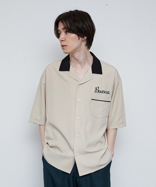 JUNRED（ジュンレッド）の「ポリPU刺繍ボーリングシャツ（シャツ/ブラウス・メンズ・ベージュ/グリーン系その他・M/L）」の20枚目の写真