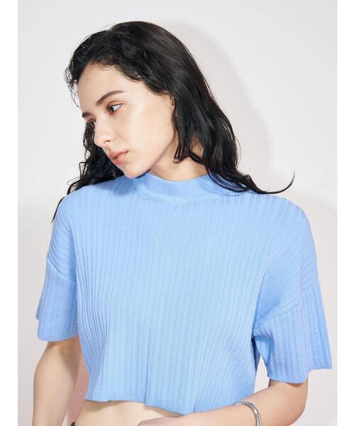 koe（コエ）の「ワイドリブ2WAYプルオーバー*（ニット/セーター・レディース・ホワイト/サックスブルー/ピンク・FREE）」の7枚目の写真