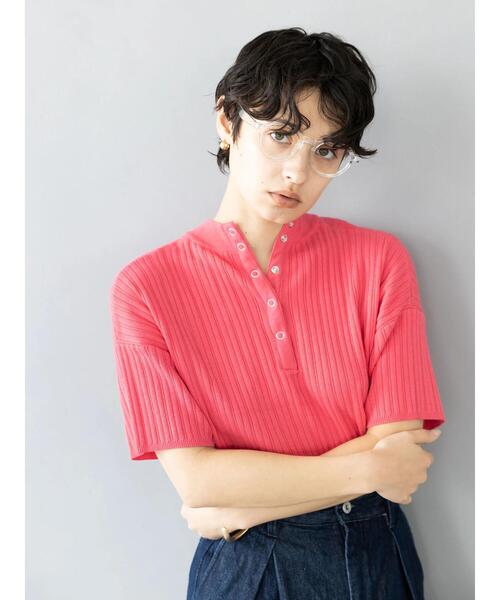 koe（コエ）の「ワイドリブ2WAYプルオーバー*（ニット/セーター・レディース・ホワイト/サックスブルー/ピンク・FREE）」の10枚目の写真