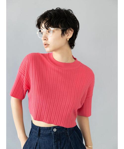 koe（コエ）の「ワイドリブ2WAYプルオーバー*（ニット/セーター・レディース・ホワイト/サックスブルー/ピンク・FREE）」の12枚目の写真