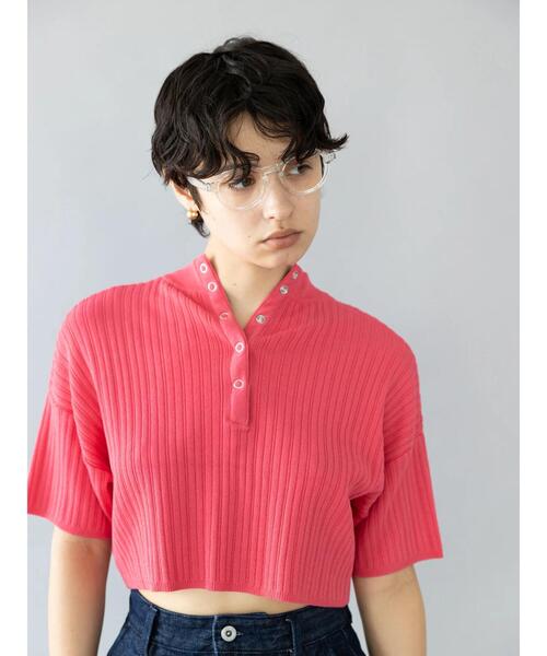 koe（コエ）の「ワイドリブ2WAYプルオーバー*（ニット/セーター・レディース・ホワイト/サックスブルー/ピンク・FREE）」の14枚目の写真