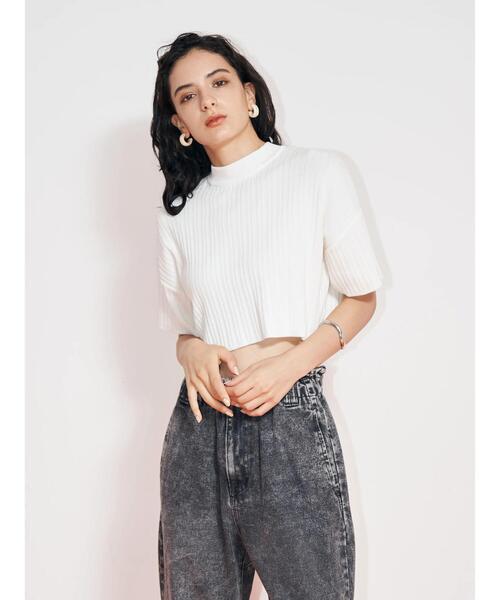 koe（コエ）の「ワイドリブ2WAYプルオーバー*（ニット/セーター・レディース・ホワイト/サックスブルー/ピンク・FREE）」の16枚目の写真