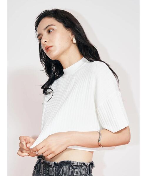 koe（コエ）の「ワイドリブ2WAYプルオーバー*（ニット/セーター・レディース・ホワイト/サックスブルー/ピンク・FREE）」の17枚目の写真