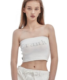 【CRANK/クランク】CUBIC TUBE TOP/キュービック チューブトップ ラインストーン ブランド ロゴ