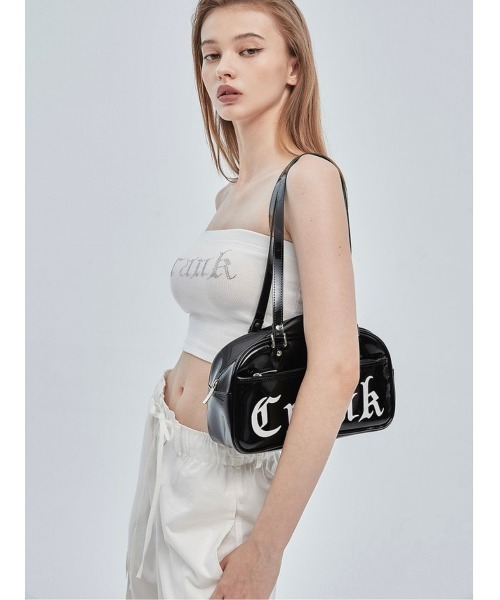 CRANK（クランク）の「【CRANK/クランク】CUBIC TUBE TOP/キュービック チューブトップ ラインストーン ブランド ロゴ（チューブトップ・レディース・ホワイト/ブラック・ONE SIZE）」の7枚目の写真