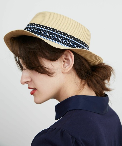 FRAPBOIS（フラボア）の「リボンハット（ハット・レディース・ナチュラル/ブラック・FREE）」の2枚目の写真