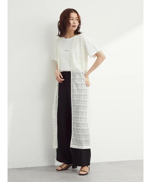 Green Parks(グリーンパークス)の「手描き風ロゴTシャツ(Tシャツ/カットソー・レディース・ライトブルー/オフホワイト・FREE)」の16枚目の写真