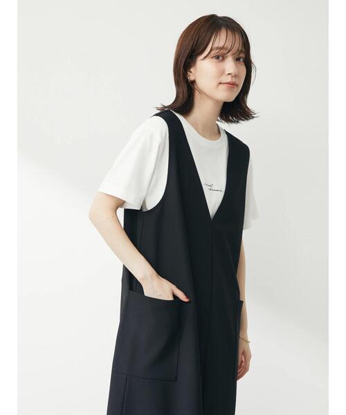 Green Parks(グリーンパークス)の「手描き風ロゴTシャツ(Tシャツ/カットソー・レディース・ライトブルー/オフホワイト・FREE)」の21枚目の写真