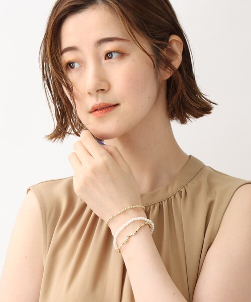 grove(グローブ)の「◆パールメタル3セットブレスレット(ブレスレット・レディース・シルバー/ゴールド・00)」の8枚目の写真