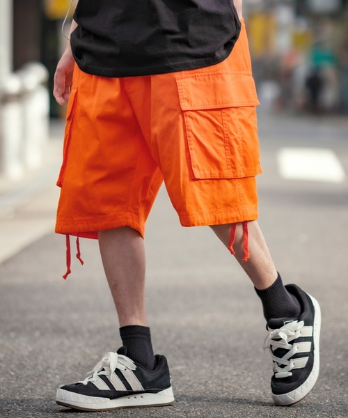 improves(インプローブス)の「【improves】ワイド カーゴ カラー ショートパンツ(カーゴパンツ・メンズ・ライトグレー/ブラック/カーキ/イエロー/オレンジ/ブルー/キャメル・MEDIUM/LARGE)」の7枚目の写真