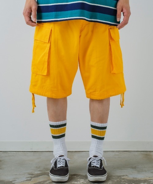 improves(インプローブス)の「【improves】ワイド カーゴ カラー ショートパンツ(カーゴパンツ・メンズ・ライトグレー/ブラック/カーキ/イエロー/オレンジ/ブルー/キャメル・MEDIUM/LARGE)」の20枚目の写真