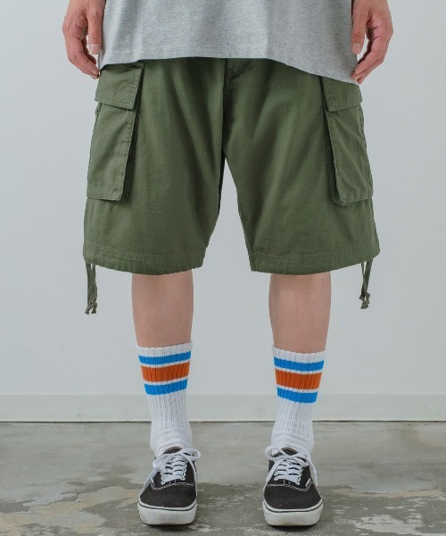 improves(インプローブス)の「【improves】ワイド カーゴ カラー ショートパンツ(カーゴパンツ・メンズ・ライトグレー/ブラック/カーキ/イエロー/オレンジ/ブルー/キャメル・MEDIUM/LARGE)」の14枚目の写真